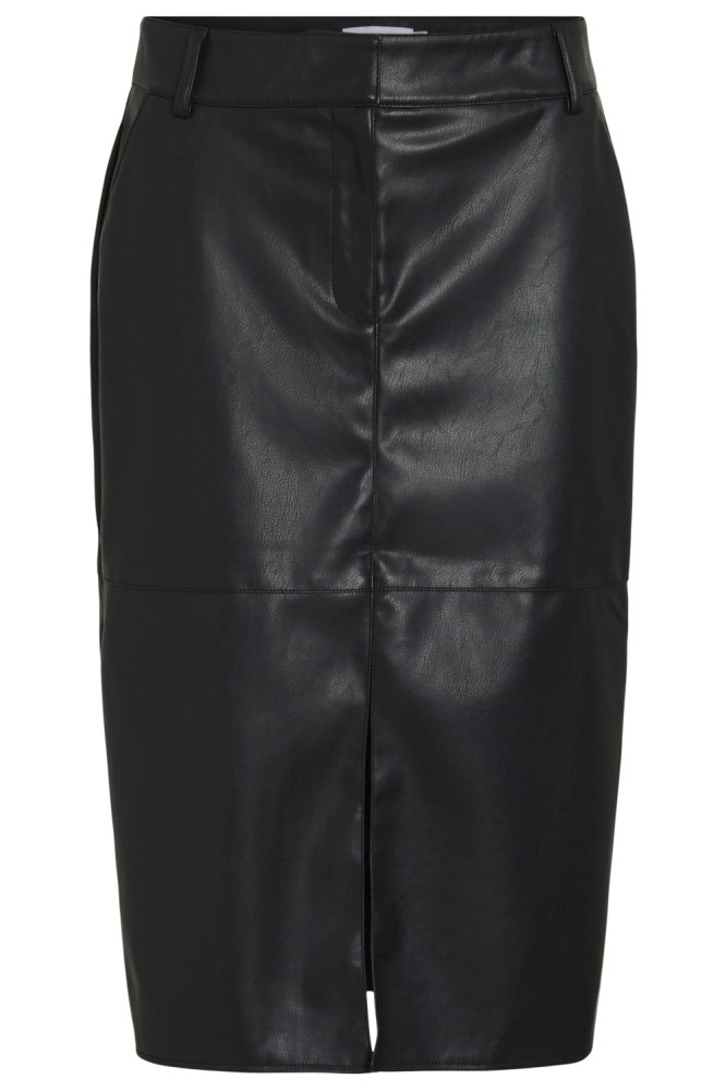 VIDAGMAR HW MIDI COATED SKIRT - NOO 14105132 Black